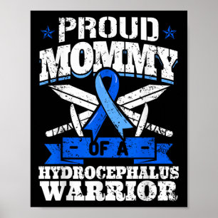 Póster Orgullosa Mamá De Un Hydrocephalus Warrior Concien