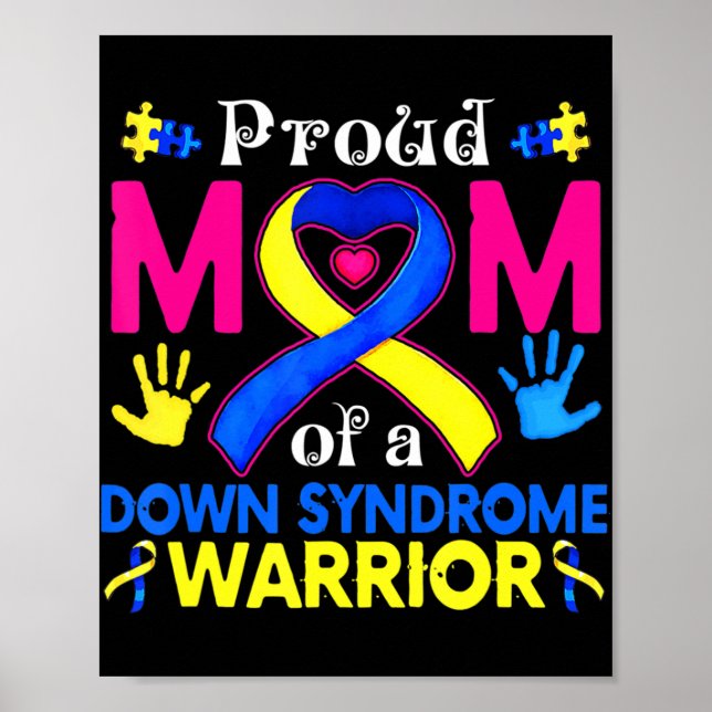 Póster Orgullosa Mamá De Un Síndrome De Down Impresionant (Frente)