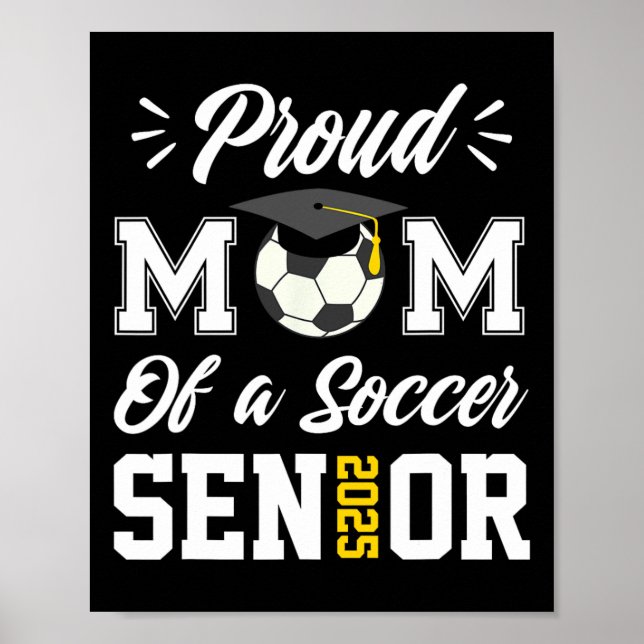 Póster Orgullosa Mamá De Un Taller De Fútbol De Graduació (Frente)