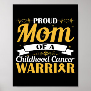 Póster Orgullosa Mamá De Una Conciencia De Guerrero Del C