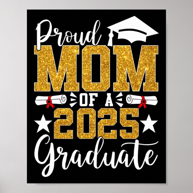 Póster Orgullosa Mamá De Una Graduación De Mamá Graduada  (Frente)