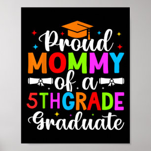 Póster Orgullosa Mami Del 2025 5º Graduado Gradu De Quint