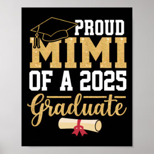 Póster Orgullosa Mimi de un graduado de 2025 Senior Cl de