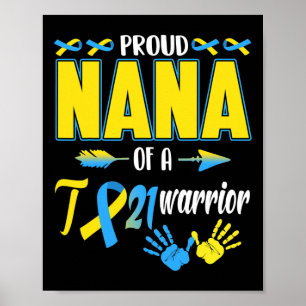 Póster Orgullosa Nana De Conciencia Sobre El Síndrome De