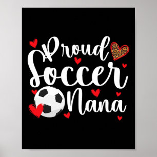Póster Orgullosa Nana Futbolista De Un Jugador De Fútbol