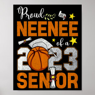 Póster Orgullosa neenee de un grupo de baloncesto femenin
