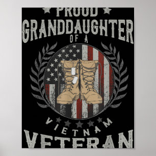 Póster Orgullosa Nieta De Un Veterano Vietnam