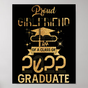 Póster Orgullosa novia de clase de 2022 Graduada Senior