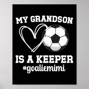 Póster Orgullosa portera de fútbol Mimi de un portero de 