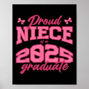 Póster Orgullosa sobrina De Un Graduado De 2025 De Coquet