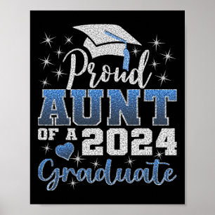 Póster Orgullosa Tía De 2024 Graduada De La Impresionante