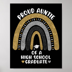Póster Orgullosa tía De Un Graduado De Secundaria En Arco