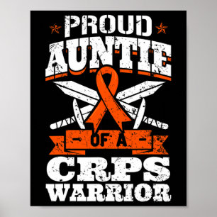 Póster Orgullosa tía de un guerrero del CRPS en la Cinta