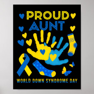 Póster Orgullosa tía T21 Día Mundial de Concienciación so