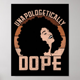 Póster Orgullosamente Drogen Afro Lady Orgullo Negro Mela