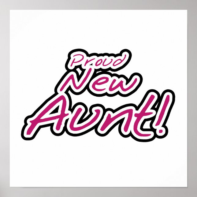 Póster Orgullosas camisetas y regalos nuevos de tía (Frente)