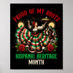 Póster Orgullosas De Mis Raíces Herencia Hispana Mujeres