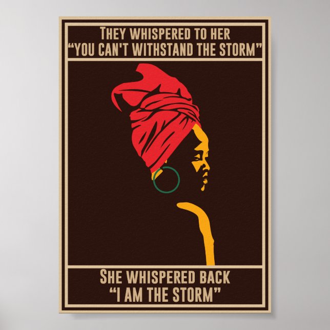Póster Orgullosas Mujeres Afroamericanas, Yo Soy La Torme (Frente)