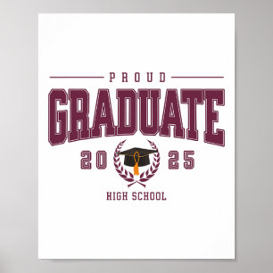 Póster Orgulloso 2025 Graduado de Graduación de Graduació