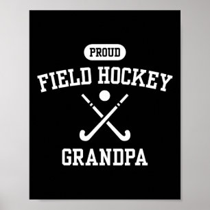 Póster Orgulloso Abuelo de Hockey sobre Césped Jugador de