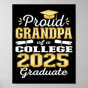 Póster Orgulloso Abuelo De La Familia Universitaria 24 G