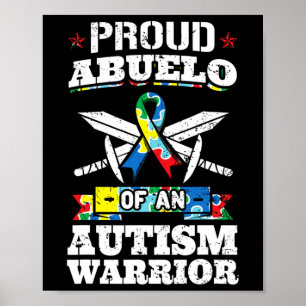 Póster Orgulloso Abuelo De Una Cinta De Conciencia De Un