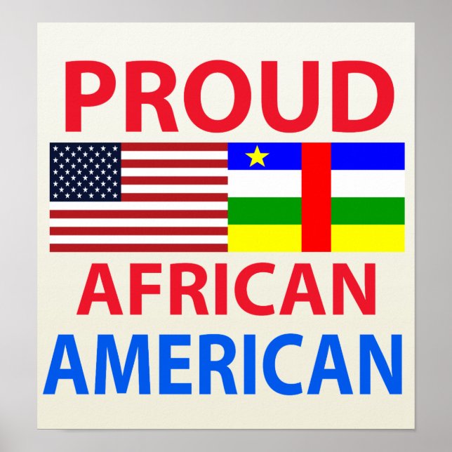 Póster Orgulloso afroamericano (Frente)