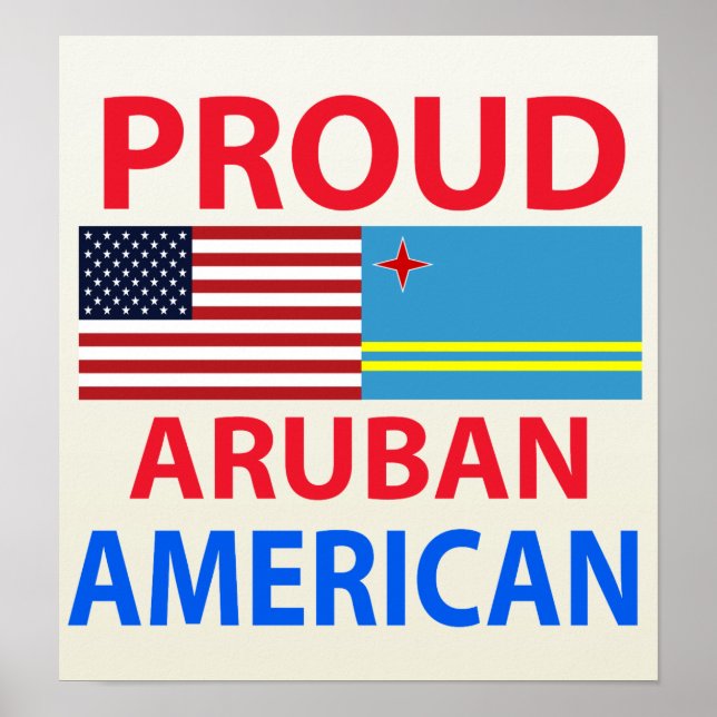 Póster Orgulloso Aruban American (Frente)