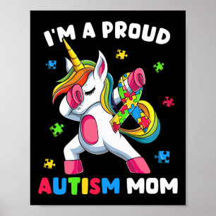Póster Orgulloso autismo Mamá Dab Dance