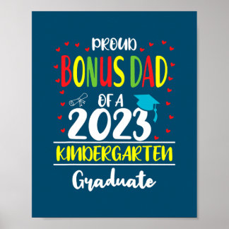 Póster Orgulloso Bono de papá de una clase de kindergarte