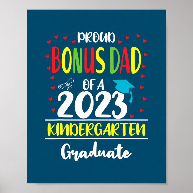 Póster Orgulloso Bono de papá de una clase de kindergarte (Frente)
