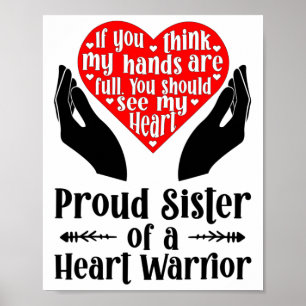 Póster Orgulloso Chd Warrior Hermana Enfermedad Congénita