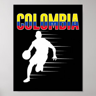Póster Orgulloso Colombia Sketans Jersey Bandera Colombia