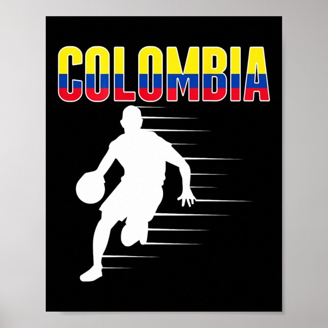 Póster Orgulloso Colombia Sketans Jersey Bandera Colombia (Frente)