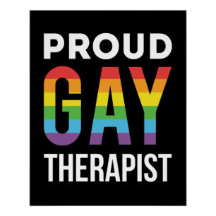Póster Orgulloso consejero de terapeuta gay Orgullo LGBTQ