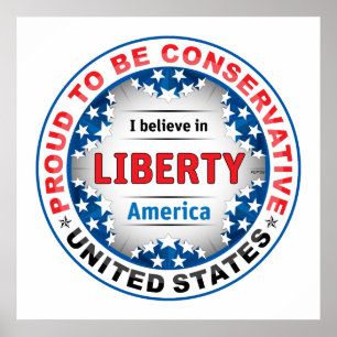 Póster Orgulloso conservador