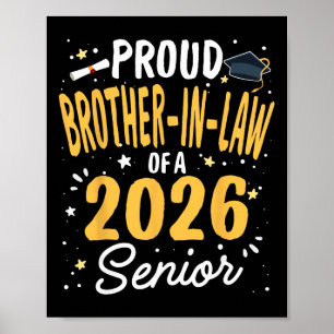 Póster Orgulloso Cuñado De Una Graduación De Cl 2026 Seni
