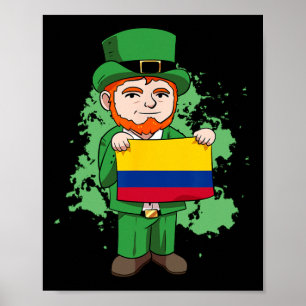 Póster Orgulloso de Colombia Bandera Colombiana Día de Sa