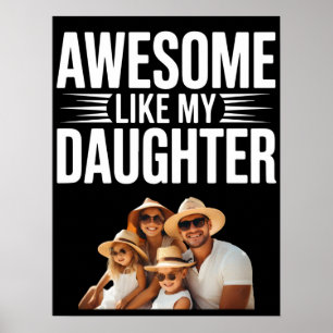 Póster Orgulloso de la familia como mi hija Personalizado