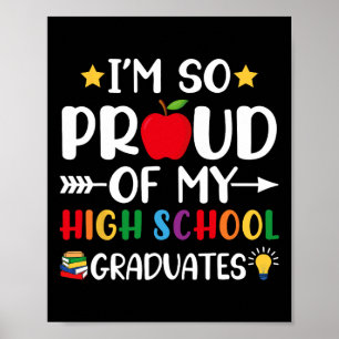 Póster Orgulloso De Mi Escuela Secundaria Graduada De Pri