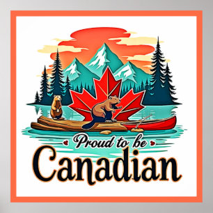 Póster Orgulloso de ser canadiense