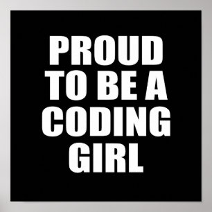 Póster Orgulloso de ser CHICA de CODING