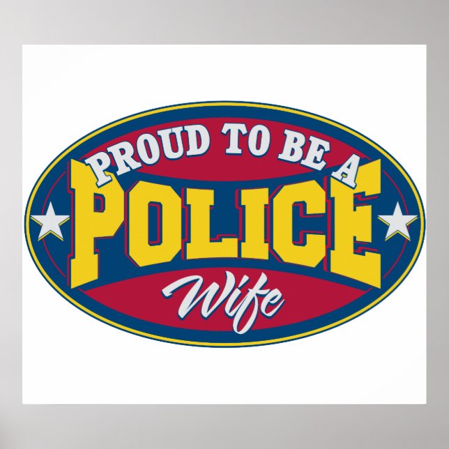 Póster Orgulloso de ser esposa de la policía (Frente)