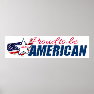 Póster Orgulloso de ser estadounidense