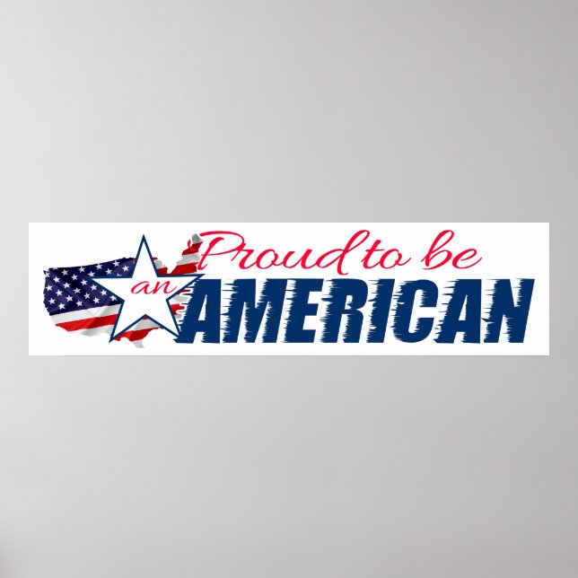 Póster Orgulloso de ser estadounidense (Frente)