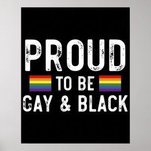 Póster Orgulloso De Ser Gay Y Negro