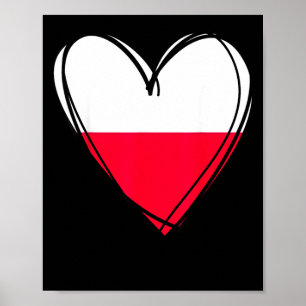 Póster Orgulloso de ser polaco amo varsovia bandera de po