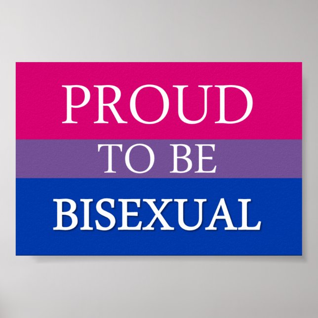 Póster Orgulloso de ser Poster bisexual (Frente)