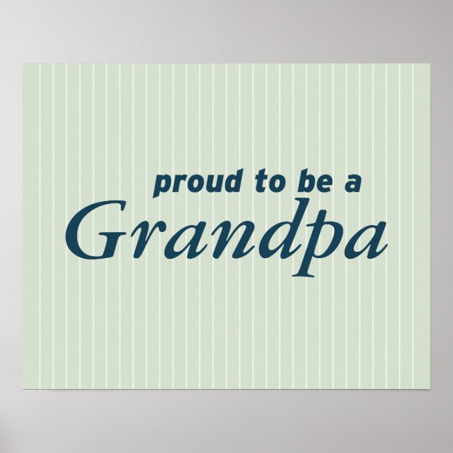 Póster ¡Orgulloso de ser un abuelo! (Frente)