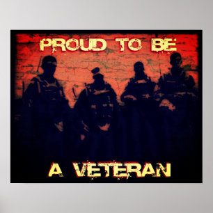 Póster Orgulloso de ser un cartel de veterano